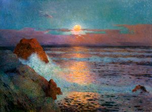 Zonsondergang aan zee, 1925 door Fernand Loyen du Puigaudeau