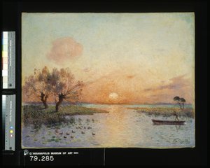 De vijver bij zonsondergang (La Mare Au Coucher Du Soleil)