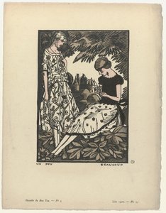 Gazette du Bon Ton, 1920 - No. 5, Pl. 34 : Un peu beaucoup