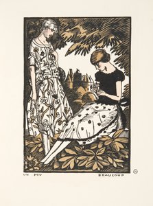 Un Peu, Beaucoup, uit een collectie modeplaten, 1920 door Fernand Siméon