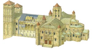 Santiago de Compostela Romaanse Kathedraal. Reconstructie. Spanje