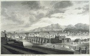 Uitzicht op Fort Santiago in Manilla door Fernando Brambila