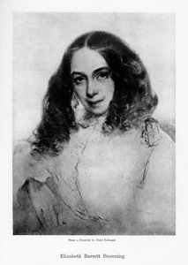 Elizabeth Barrett Browning, Engelse dichter van het Victoriaanse tijdperk, midden 19e eeuw door Field Talfourd