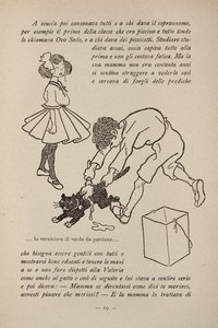 Illustratie uit een kinderboek, ca. 1920-30 door Filiberto Scarpelli