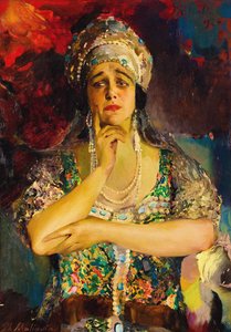 Portret van de zangeres Nadezhda Plevitskaya, 1924