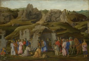 De aanbidding der koningen. Om 1480