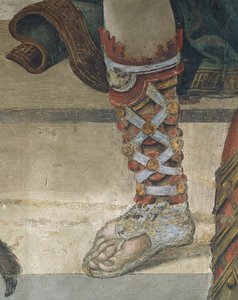 Sint Filippus verdrijft de draak uit de tempel van Hieropolis, detail (fresco)