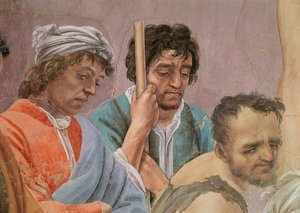 Het geschil met Simon Mago, en de kruisiging van St. Peter, c.1480