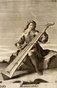 Man die de monochord speelt door Filippo Bonanni