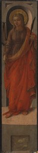 Vrouwelijke Heilige met een Dorsvlegel door Fra Filippo Lippi