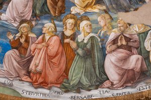 Heiligen (detail van Kroning van Maria) door Filippo Lippi