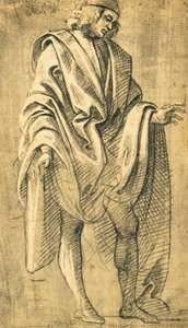 Studie van mannelijk menselijk figuur, potloodtekening door Filippo Lippi (ca. 1457-1504) door Filippo Lippi