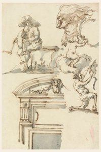 Deurkozijn en figuurstudies door Filippo Marchionni