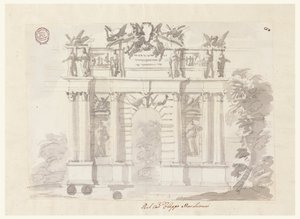 Deur in een Tuinmuur door Filippo Marchionni