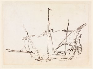 Tekening, Een zeilschip, 1770-1800 door Filippo Marchionni