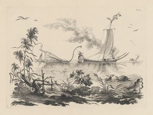 Maniera di navigare a forza di Mantici praticata in quel Globo (De Manier van zeilen door de kracht van Balg gebruikt op die Planeet)