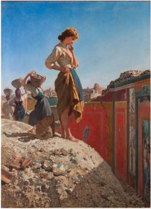 De opgravingen in Pompeii, Italië