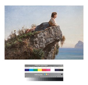 Jong meisje op een rots in Sorrento