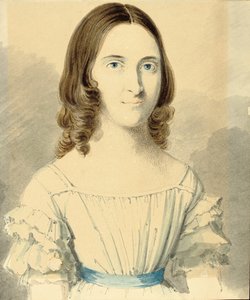 Een portret van Christina Georgina Rossetti door Filippo Pistrucci