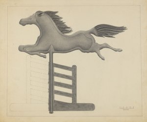 Paard Weerhaan door Filippo Porreca