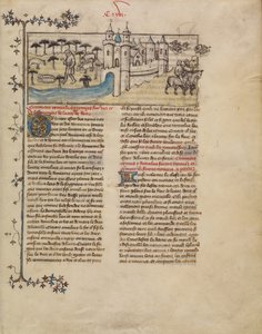Romulus en Remus door First Master of the Bible historiale of Jean de Berry