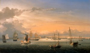 Haven van Boston door Fitz Henry Lane