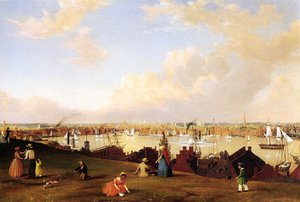 Uitzicht op Baltimore, ca. 1850
