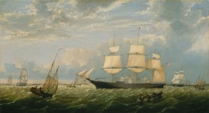 De Golden State komt de haven van New York binnen, 1854
