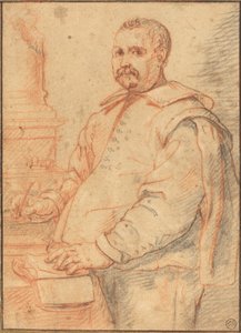 Een Geleerde Schrijvend door Flemish 17th Century