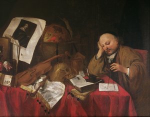 Academicus aan het Studeren