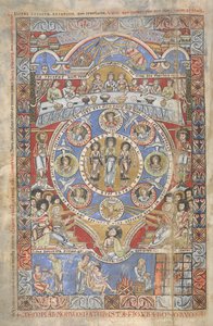 Exegese van de openingsverzen van het Boek Job, illustratie uit 