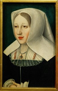 Aartshertogin Margarete, dochter van keizer Maximiliaan I (schilderij op hout) door Flemish School