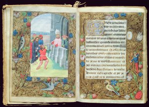 Christus beschuldigd, miniatuur uit het Stafford Gebedenboek