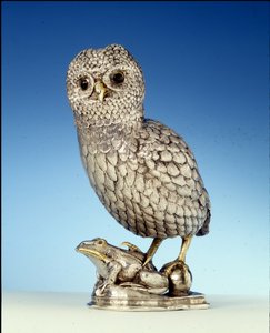 Beker in de vorm van een uil, Gent, c.1560