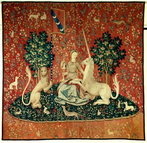 Het zicht (Dame met de Eenhoorn) door Flemish School