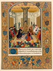 Hertog Karel de Stoute te midden van zijn hof met de Ridders van de Orde van het Gulden Vlies, 1473 door Flemish School