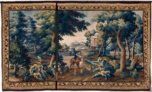Vlaamse wandtapijt. Eind 17e eeuw. Eigendom van de kerk Sint-Walburgakerk Oudenaarde door Flemish School