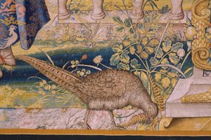 Vertumnus en Pomona: Vertumnus als landbouwer (detail) door Flemish School