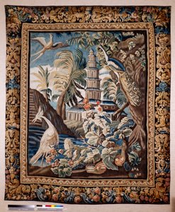 Vlaamse wandtapijt. Zogenaamde verdure. Manufacture van Oudenaarde. Privécollectie. 17e eeuw (?) door Flemish School
