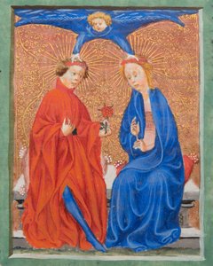 Heilige Cecilia en Heilige Valerianus, illustratie uit Legenda Aurea door Jacobus de Voragine, c.1405-10 door Flemish School