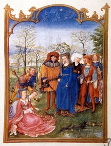 Huwelijk op het platteland uit een Breviarium Grimani door Flemish School