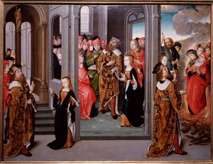 Martelaarschap van St. Agnes van Rome, op Piazza Navona door Flemish School