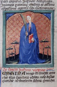 Pagina uit de Legenda Aurea, Brugge, ca. 1400-10 door Flemish School