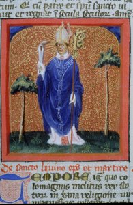 Pagina uit de Legenda Aurea, Brugge, ca. 1400-10 door Flemish School
