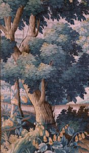 Parochiekerk (Sint-Walburgakerk). Vlaams wandtapijt "Verdure". Oudenaarde. Eind 17e-begin 18e eeuw.