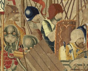 Tapijt met de veroveringen van koning Alfonso V van Portugal (detail)