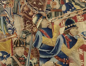 Tapijt met de veroveringen van koning Alfonso V van Portugal (detail)