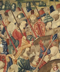 Tapijt met de veroveringen van koning Alfonso V van Portugal (detail)
