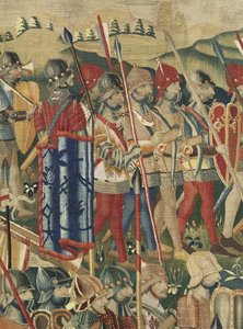 Wandtapijt met de veroveringen van koning Alfons V van Portugal (Conquistas de Alfonso V de Portugal), Tournai. Detail door Flemish School