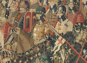 Wandtapijt met de veroveringen van koning Alfons V van Portugal (Conquistas de Alfonso V de Portugal), Tournai. Detail